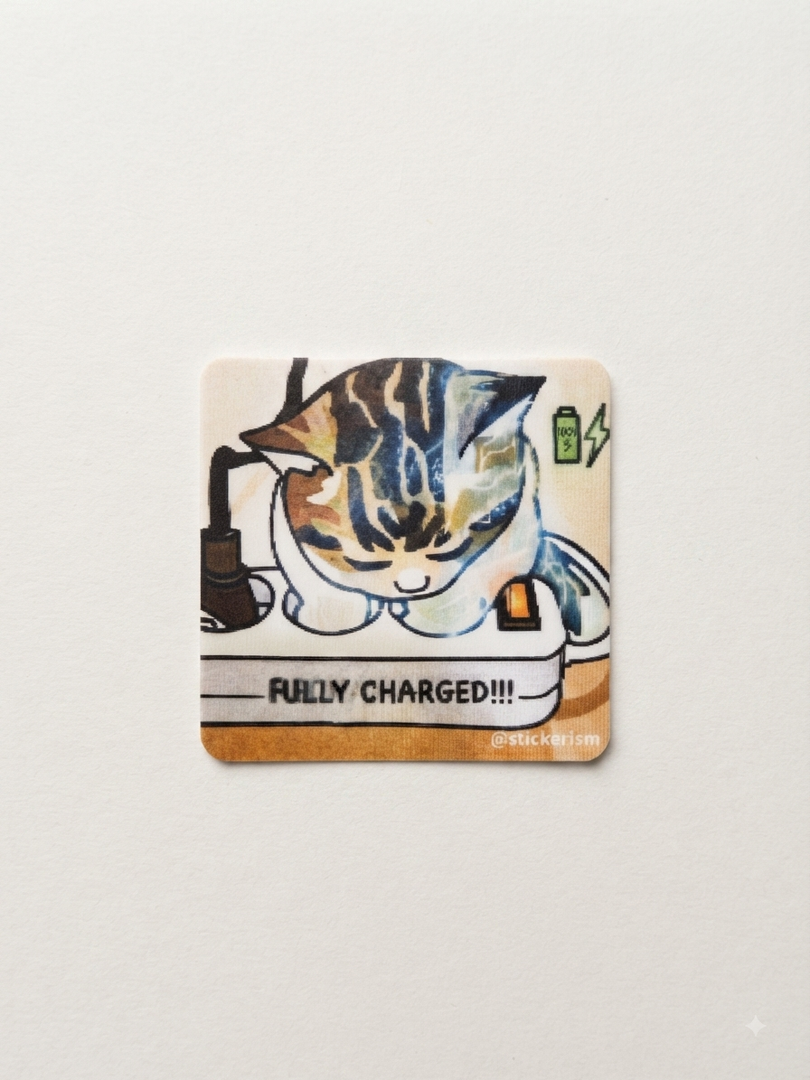 “Recharging” lenticular sticker