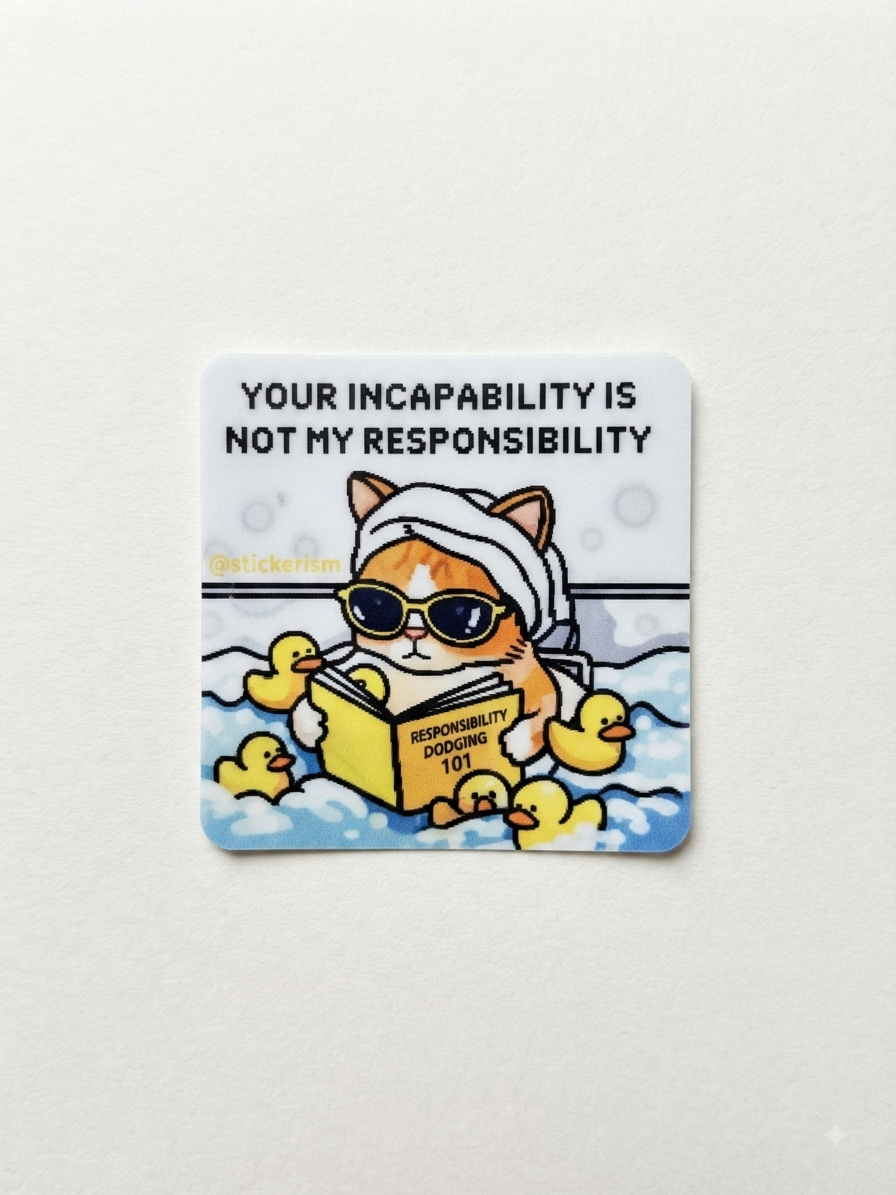 “Bathing” lenticular sticker
