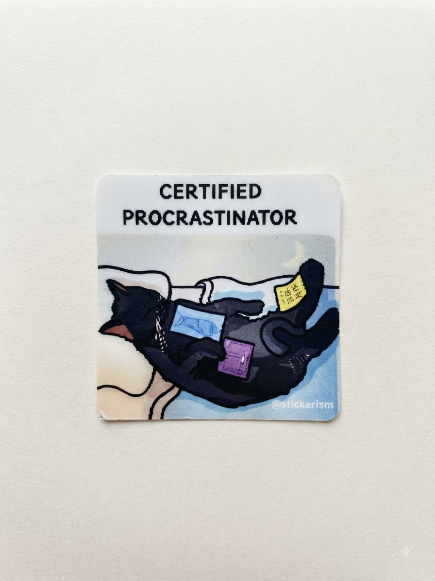 “Lazy” lenticular sticker