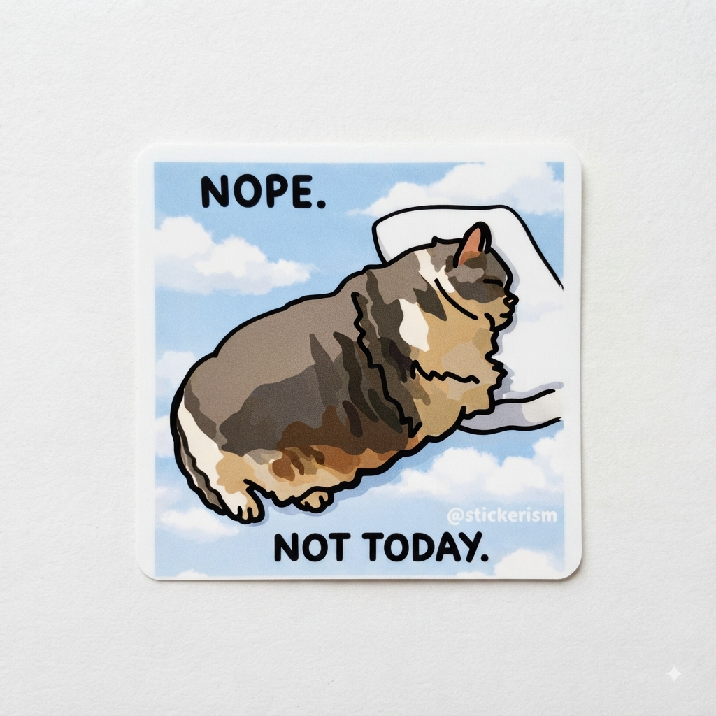 “Sleep” lenticular sticker